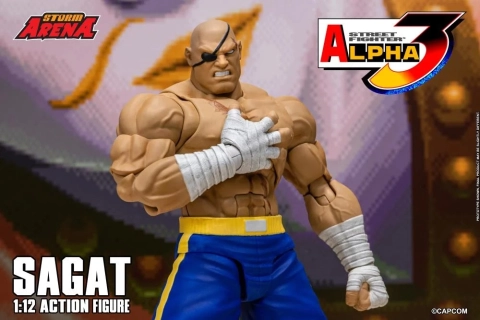 Street Fighter Alpha 3 Storm Arena Sagat 1/12 Scale Action Figure