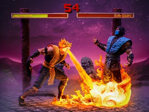 Mortal Kombat Scorpion Fatality 1/10 Deluxe Art Scale Limited Edition Statue by Iron Studios