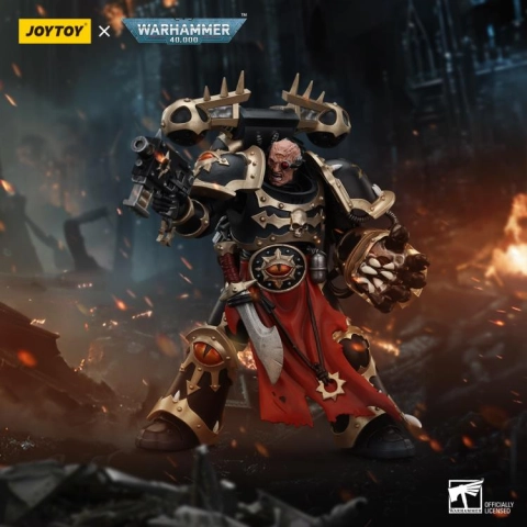 JT00966 Warhammer 40K Black Legion Chosen with Bolt Pistol and Power Fist 1/18 Scale