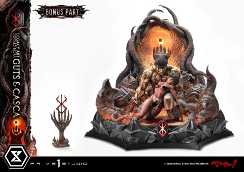 Berserk Legacy Art "Kentaro Miura" Guts & Casca 1/4 Scale (With Bonus) by Prime 1 Studio