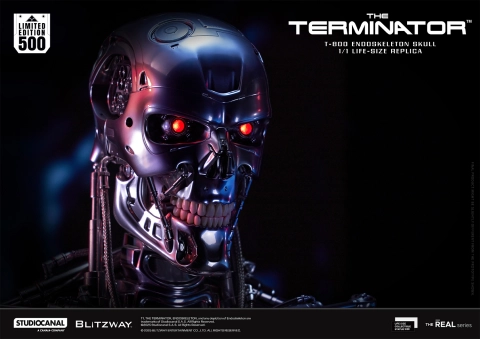 The Terminator The Real Series T-800 Endoskeleton Skull 1/1 Scale Limited Edition Replica