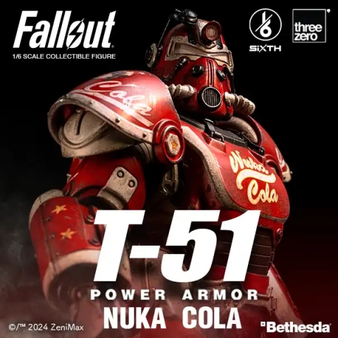 Fallout T-51 Power Armor (Nuka Cola) 1/6 Scale Figure by ThreeZero