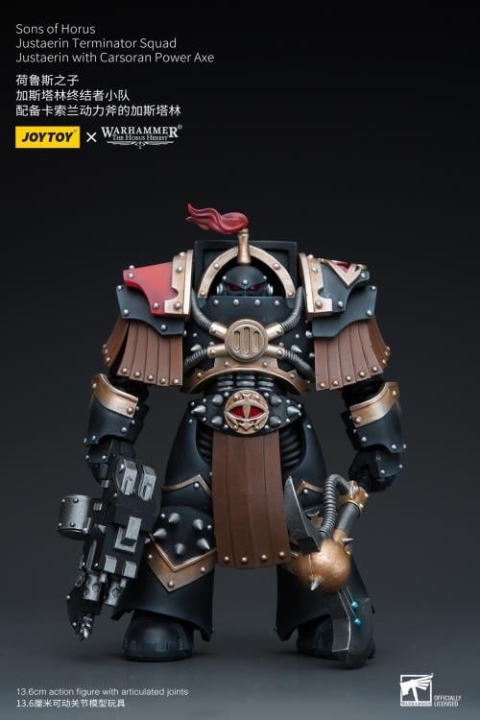 JT9718 Sons of Horus Terminator Squad  Justaerin with Carsoran Power Axe 1/18 Scale by JoyToy
