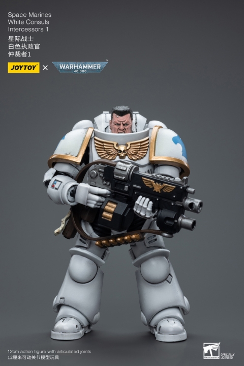 Warhammer 40K JT6847 1/18 Space Marines White Consuls Captain Intercessors 1 By Joytoy