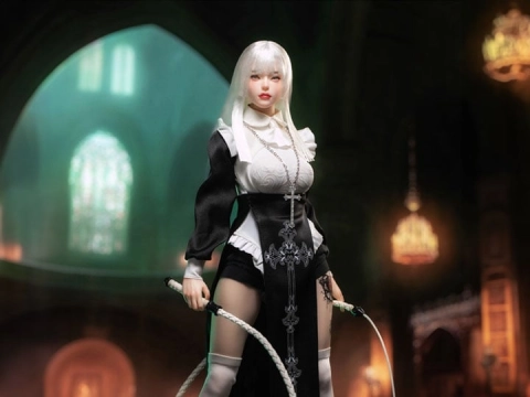 Dark Nun Hathaway (White Hair Cosplay Ver.) 1/6 Scale Figure by Long Shan