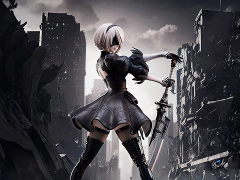 NieR: Automata Ver1.1a B-Style YoRHa No.2 Type B 1/4 Scale Figure by Freeing