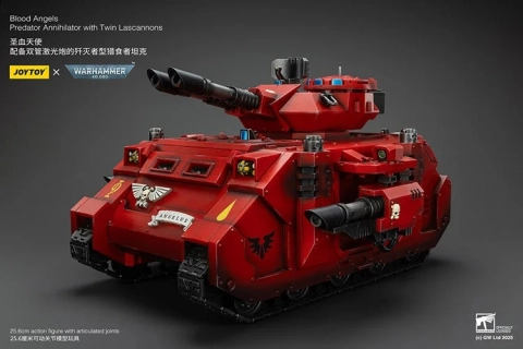 JT01499 Warhammer 40K Blood Angels Predator Annihilator with Twin Lascannons Vehicle 1/18