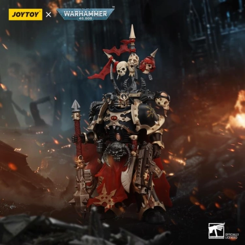 JT00997 Warhammer 40K Black Legion Chosen Champion with Bolter and Power Maul 1/18 Scale
