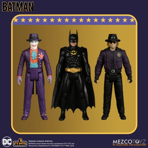Batman (1989) 5 Points Set of 3 Action Figures by Mezco Toyz