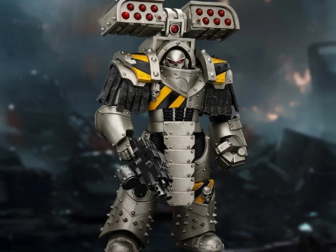 JT01475 Warhammer: Iron Warriors Tyrant Siege Terminator with Rocket Launcher 1/18 Figure