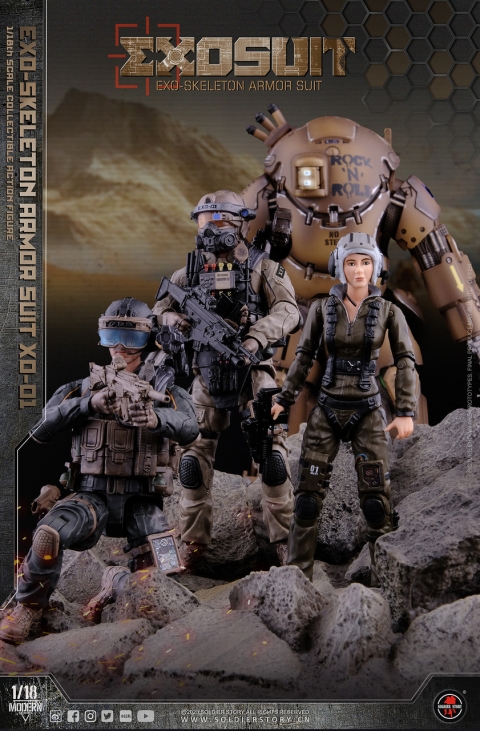 SSE001 1/18 Scale EXO-Skeleton Armor Suit XO-01 By Soldier Story