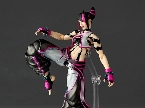 Street Fighter 6 Amazing Yamaguchi Revoltech NR065 Juri Action Figure by Kaiyodo