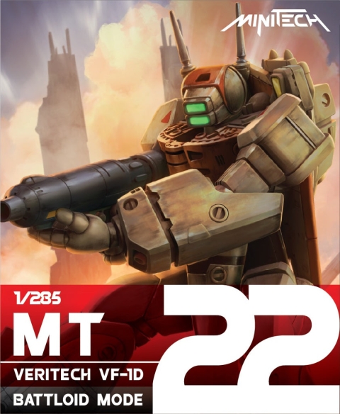 MT22 1/285 Robotech Macross Veritech VF-1D Battloid Mode By Kids Logic
