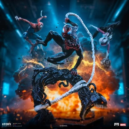 Marvel Spider-Man vs Villains Battle Diorama Series Miles Morales 1/10 Art Scale Statue