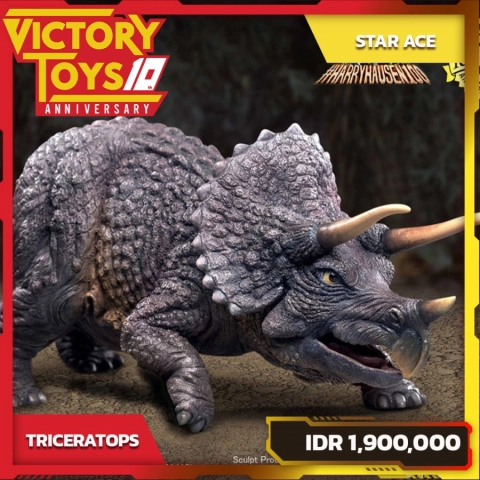 ONE MILLION YEARS B.C. TRICERATOPS VINYL MODEL KIT By Star Ace