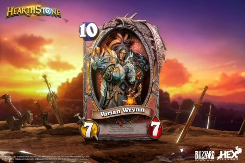 Hearthstone Varian Wrynn Card Art Limited Edition Statue